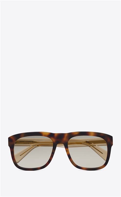 ysl sunglasses women brown|saint laurent flat top sunglasses.